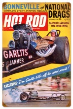 Vintage Hot Rod Magazine Garlits November 1964 Metal Sign