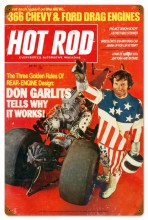 Retro Hot Rod Magazine Garlits May 1971 Metal Sign