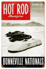 Vintage Hot Rod Magazine Bonneville Nationals Metal Sign