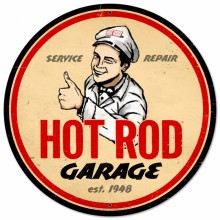 Retro Hot Rod Magazine Garage Tin Sign