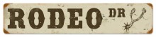 Vintage Rodeo Drive Tin Sign