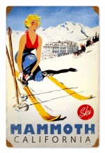 Vintage Ski Mammoth Tin Sign