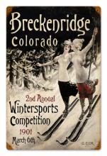 Vintage Ski Breckenridge Metal Sign