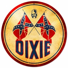 Retro Dixie Gasoline Tin Sign