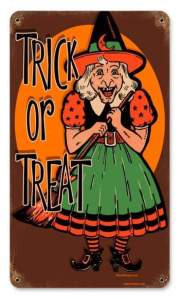 Trick or Treat Tin Sign