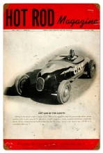 Vintage Hot Rod Magazine Premier Issue Tin Sign