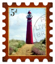 Vintage Light House Tin Sign