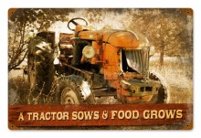Vintage Tractor Tin Sign