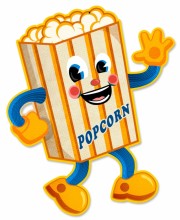 Retro Popcorn Tin-Metal Sign