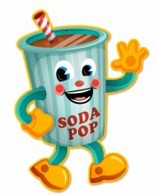 Retro Soda Pop Tin-Metal Sign