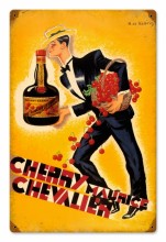 Vintage Cherry Brandy Metal Sign