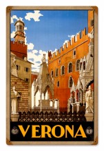 Retro Verona Travel Tin-Metal Sign