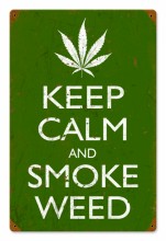 Retro Keep Calm and Smoke Tin-Metal Sign
