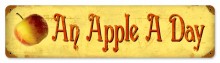 Apple A Day Tin Sign