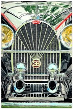 Vintage Bugatti Metal Sign LARGE