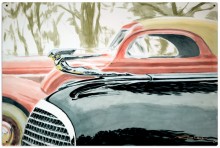 Vintage Cadillac Ornament Tin Sign LARGE