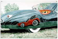 Vintage XK 120 ONXK Metal Sign LARGE