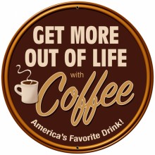 Retro Coffee Tin-Metal Sign LARGE