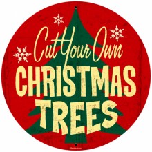 Retro Cut Your Own Tin-Metal Sign LARGE