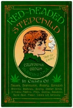 Vintage Red Headed Marijuana Tin Sign LARGE